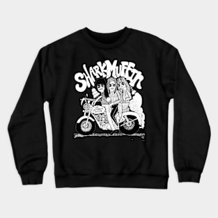 Sharkmuffin as Mantis People Eating Ice Cream on Motorcycle! Crewneck Sweatshirt